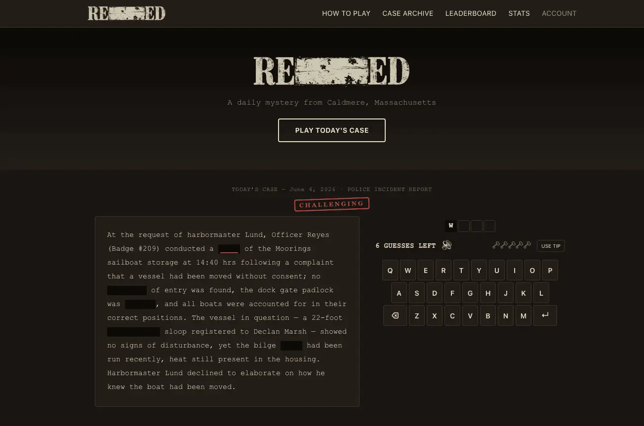 Screenshot 2 of Redacted: Daily Case File