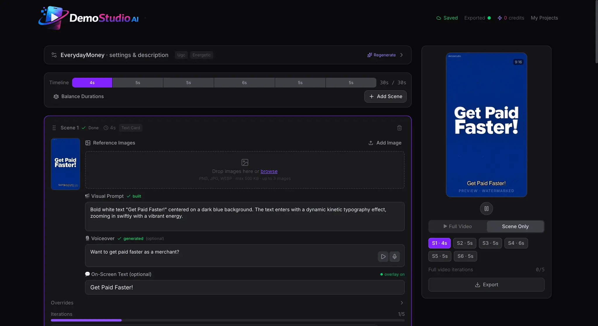Screenshot 1 of DemoStudio AI