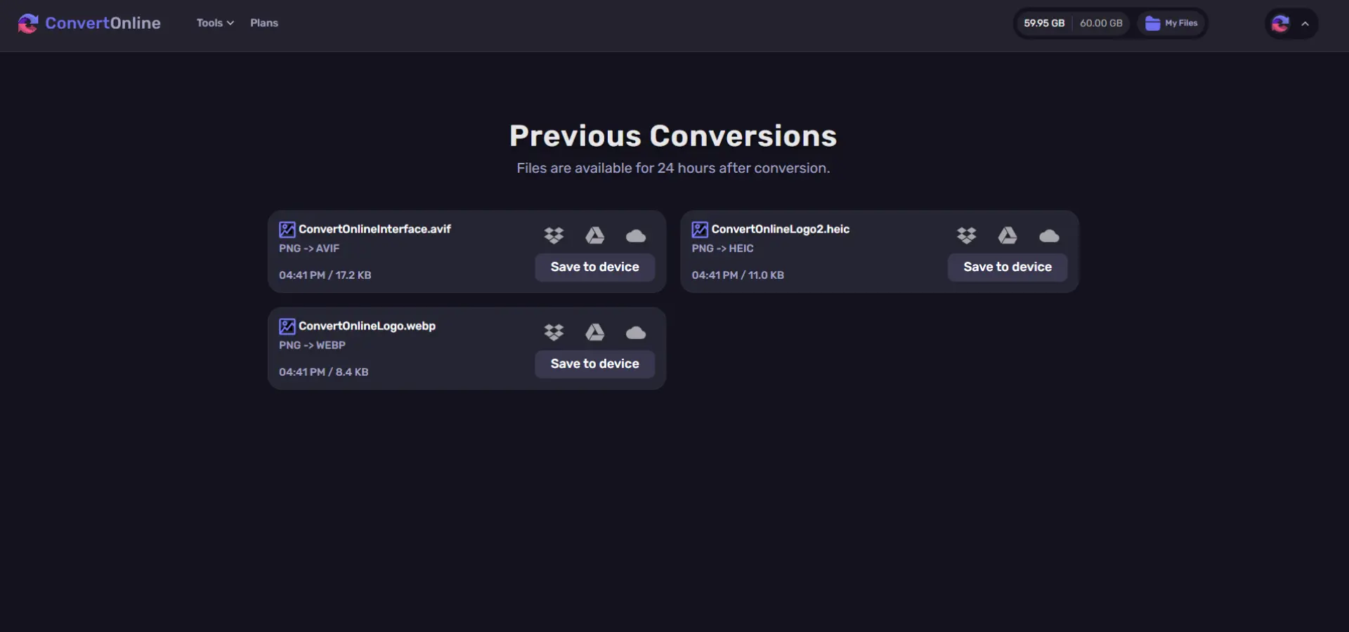 Screenshot 7 of ConvertOnline