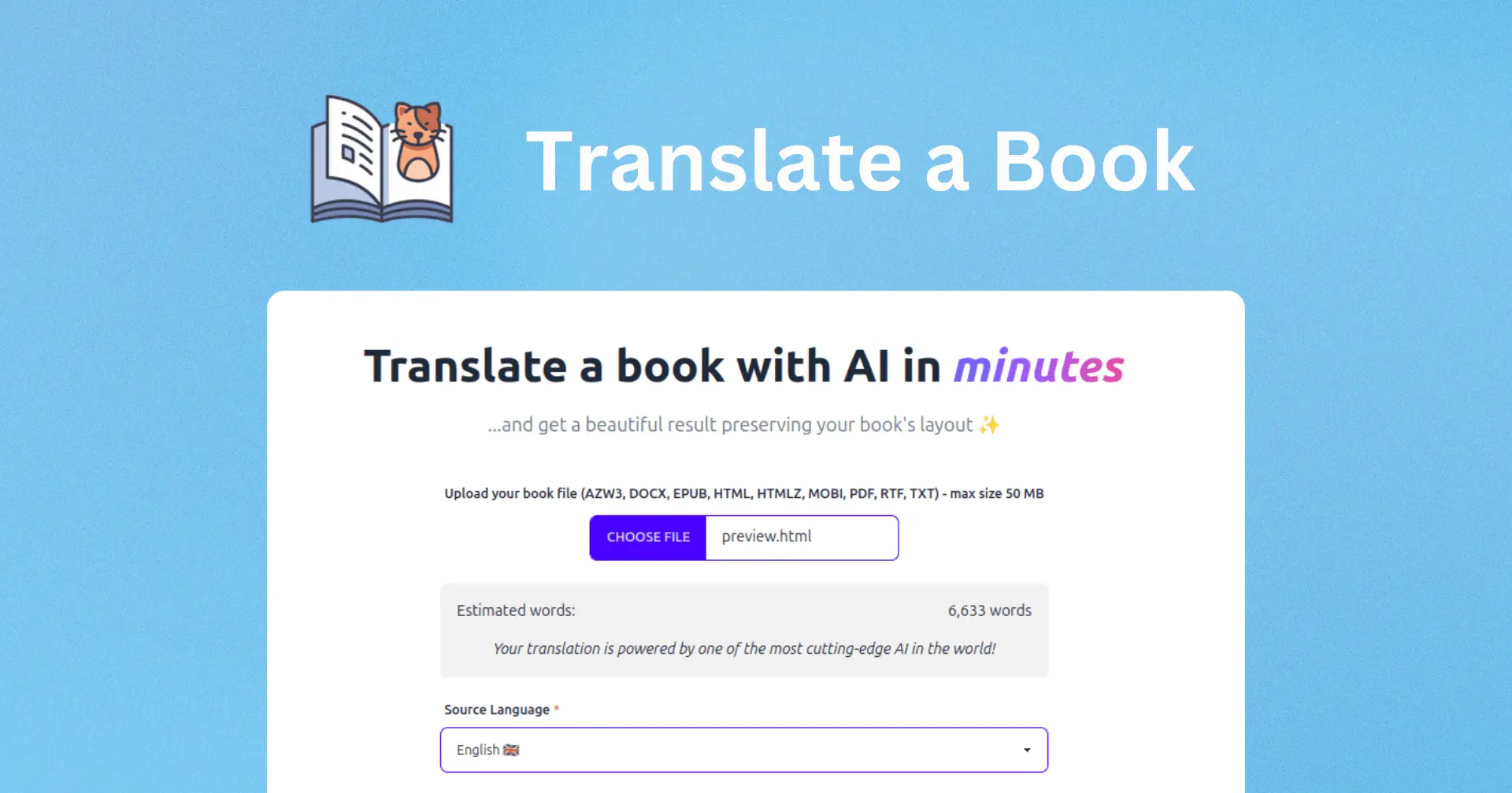 Screenshot 1 of Book Translator
