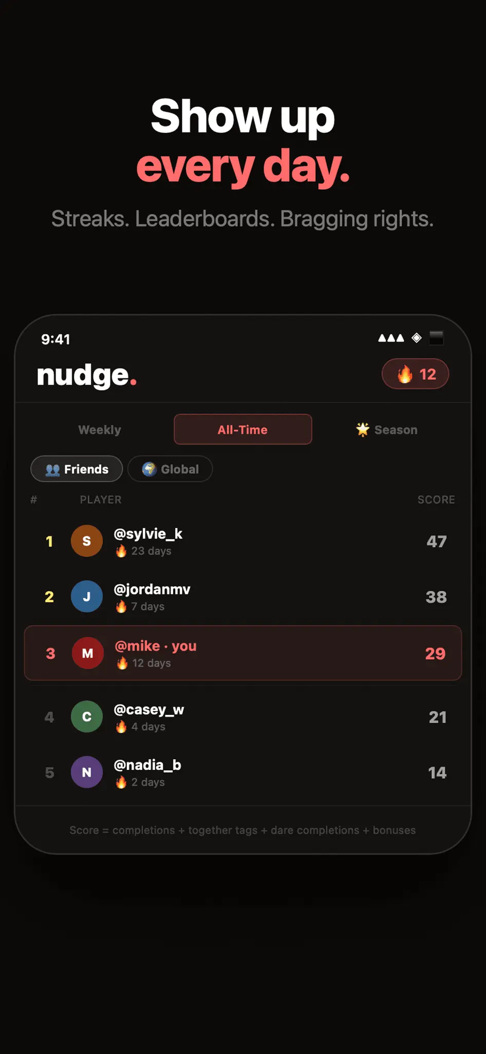 Screenshot 3 of nudge.: Daily Challenges