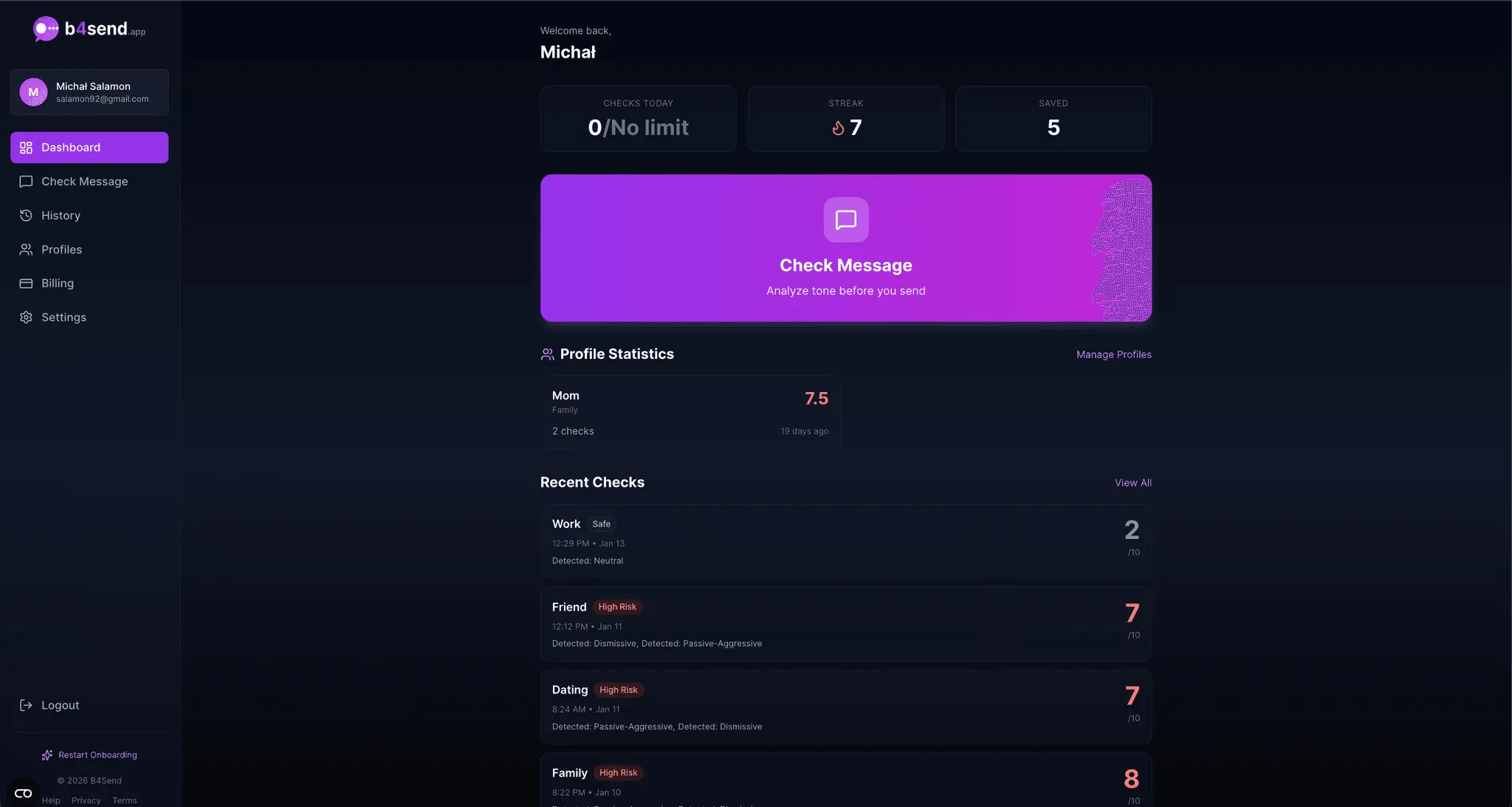 Screenshot 6 of B4Send - AI Message Analyzer