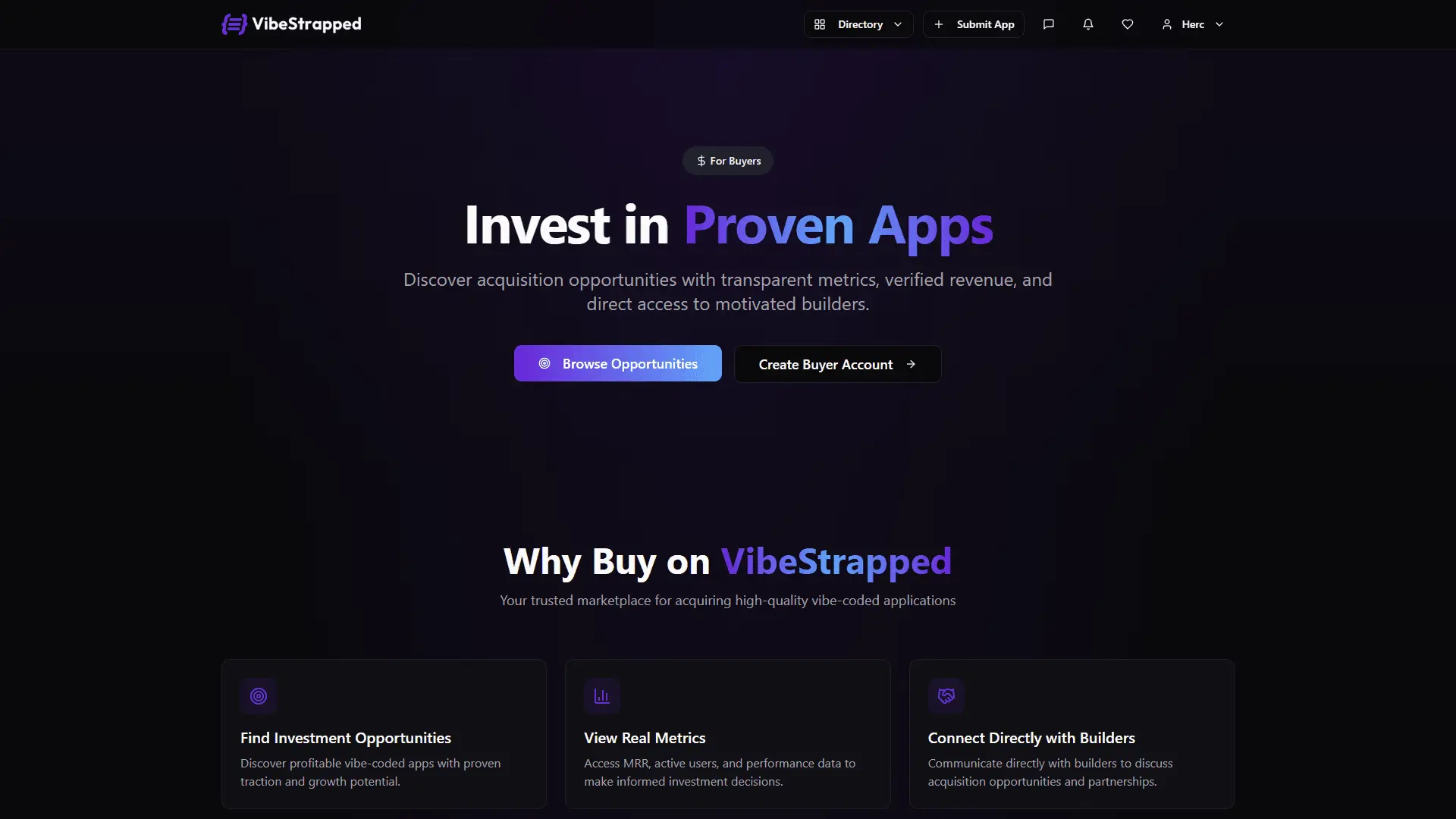 Screenshot 4 of Vibe Coded Apps | Buy, Sell Or Promote