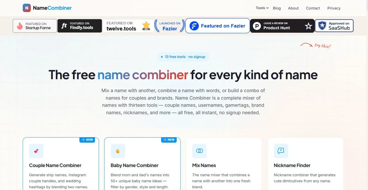 Screenshot 3 of Name combinerss