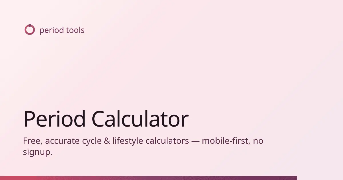Screenshot 1 of Period Tools