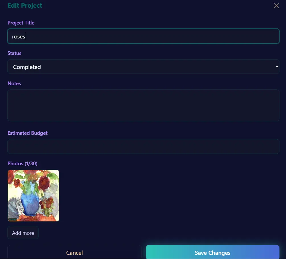 Screenshot 2 of ArtSupplyTracker