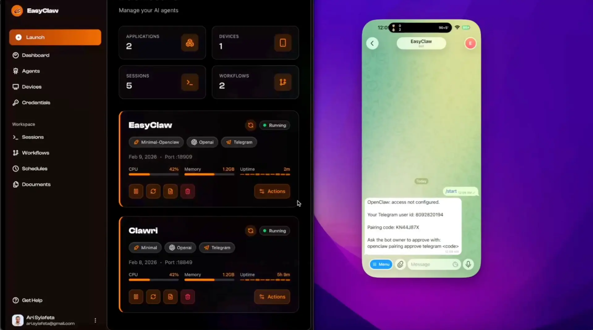 Screenshot 2 of EasyClaw
