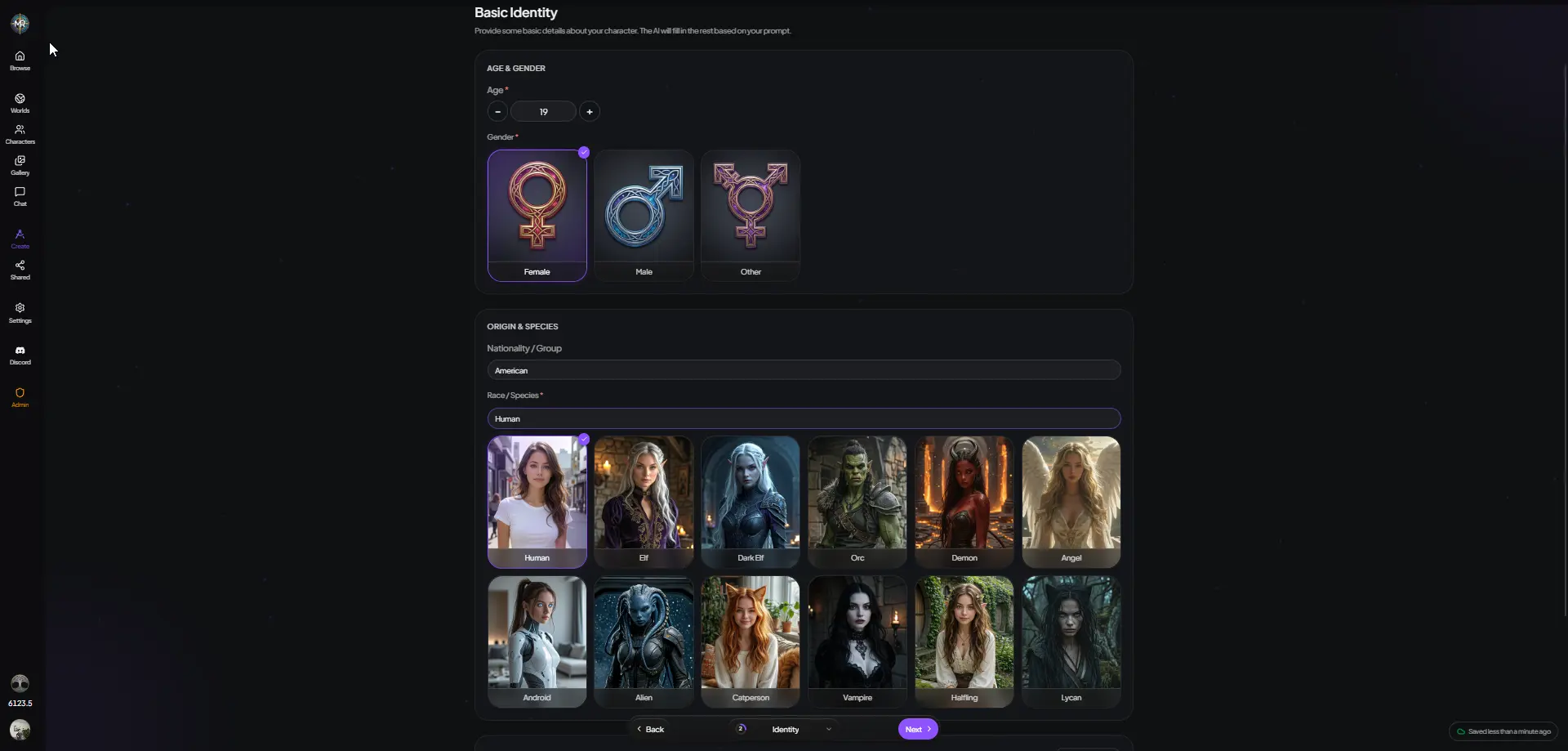 Screenshot 1 of Meridian Realms AI