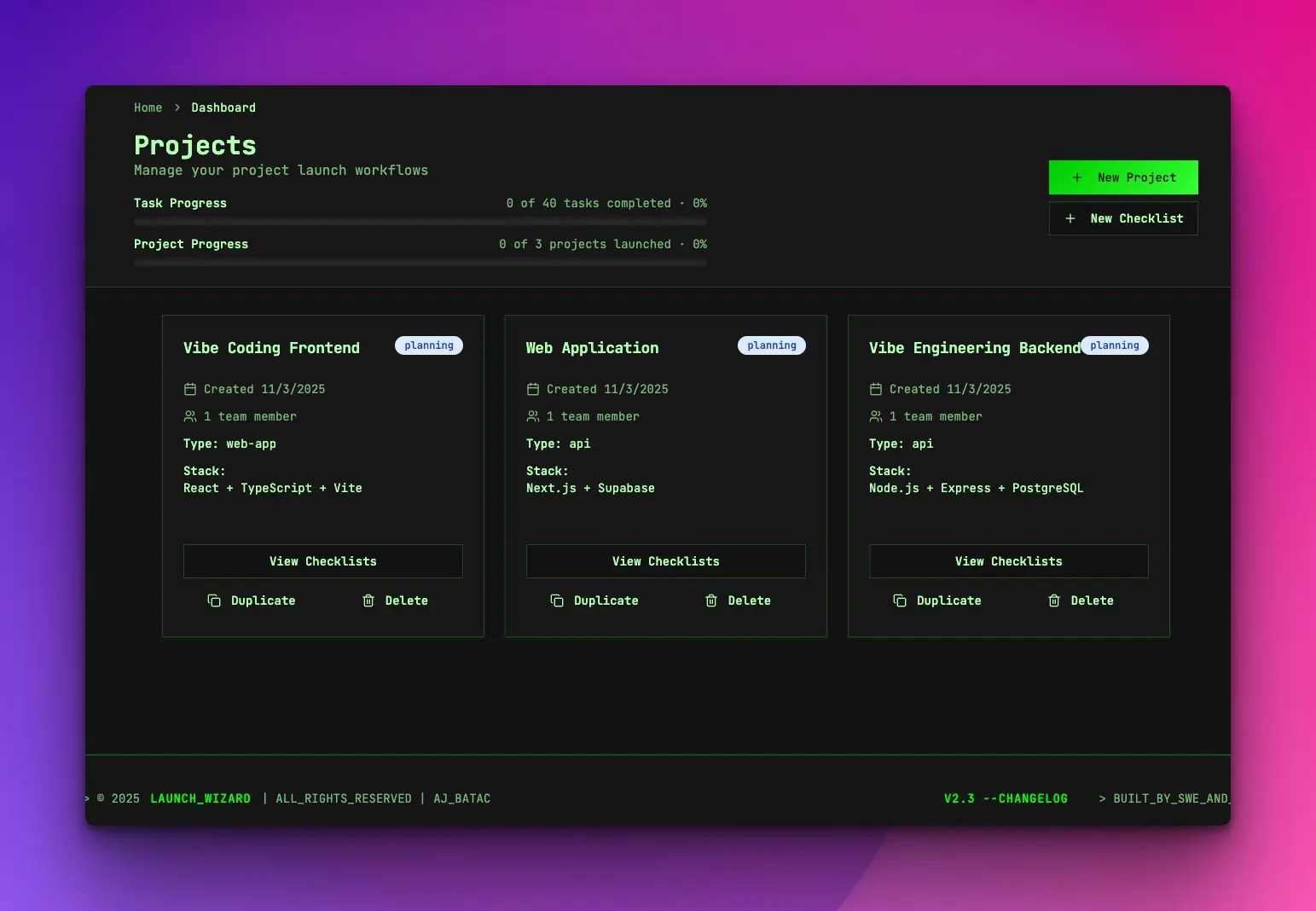 Screenshot 5 of Launch Checklist Manager