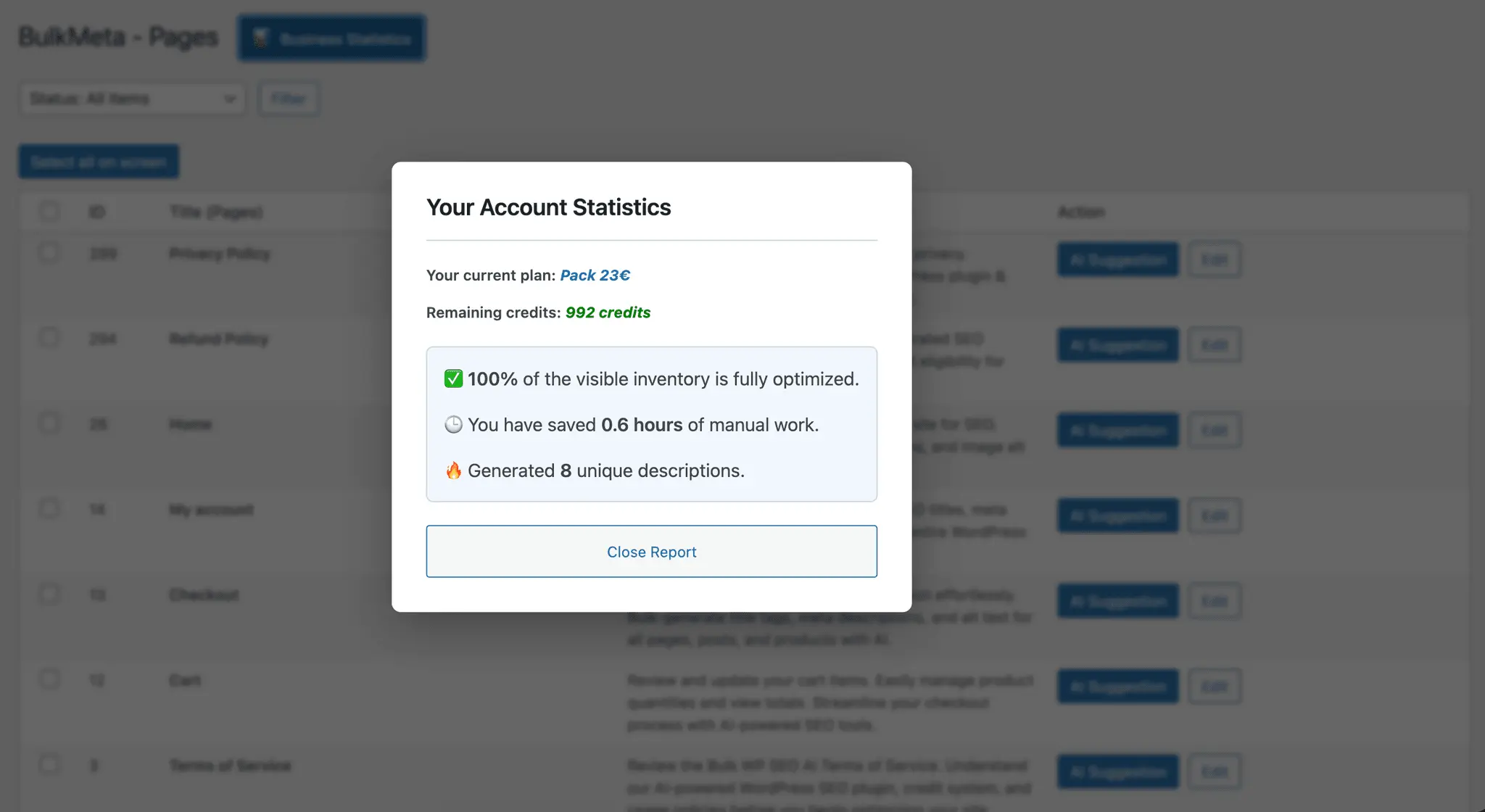Screenshot 4 of WordPress SEO - AI Bulk Meta Tags