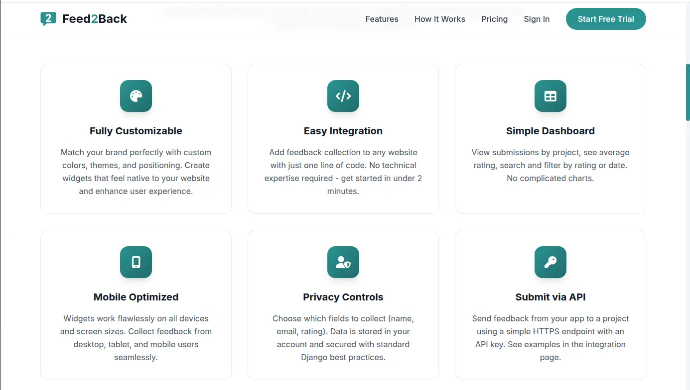 Screenshot 1 of feed2back