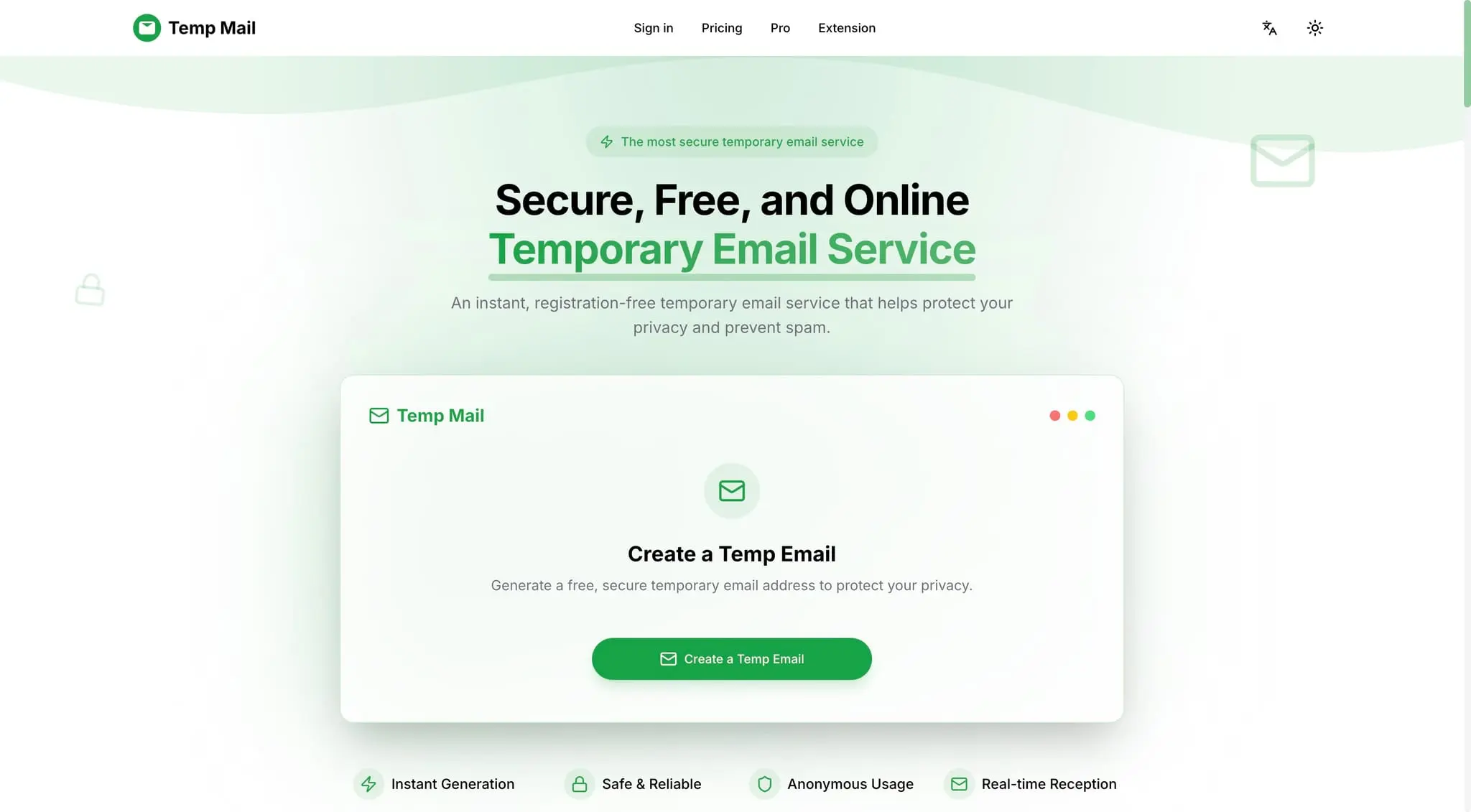 Screenshot 1 of Temp Mail