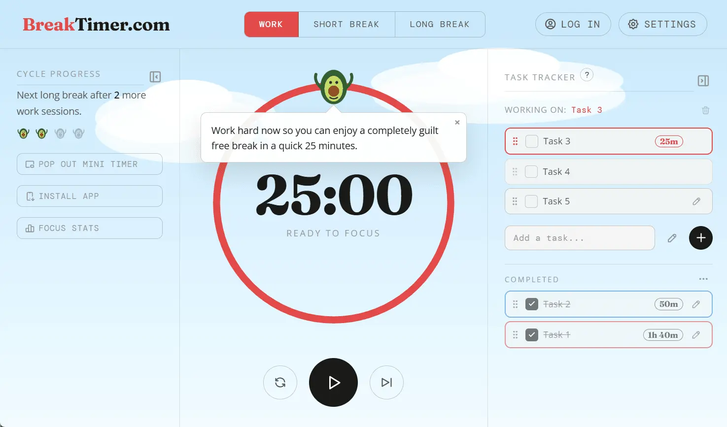 Screenshot 1 of Break Timer