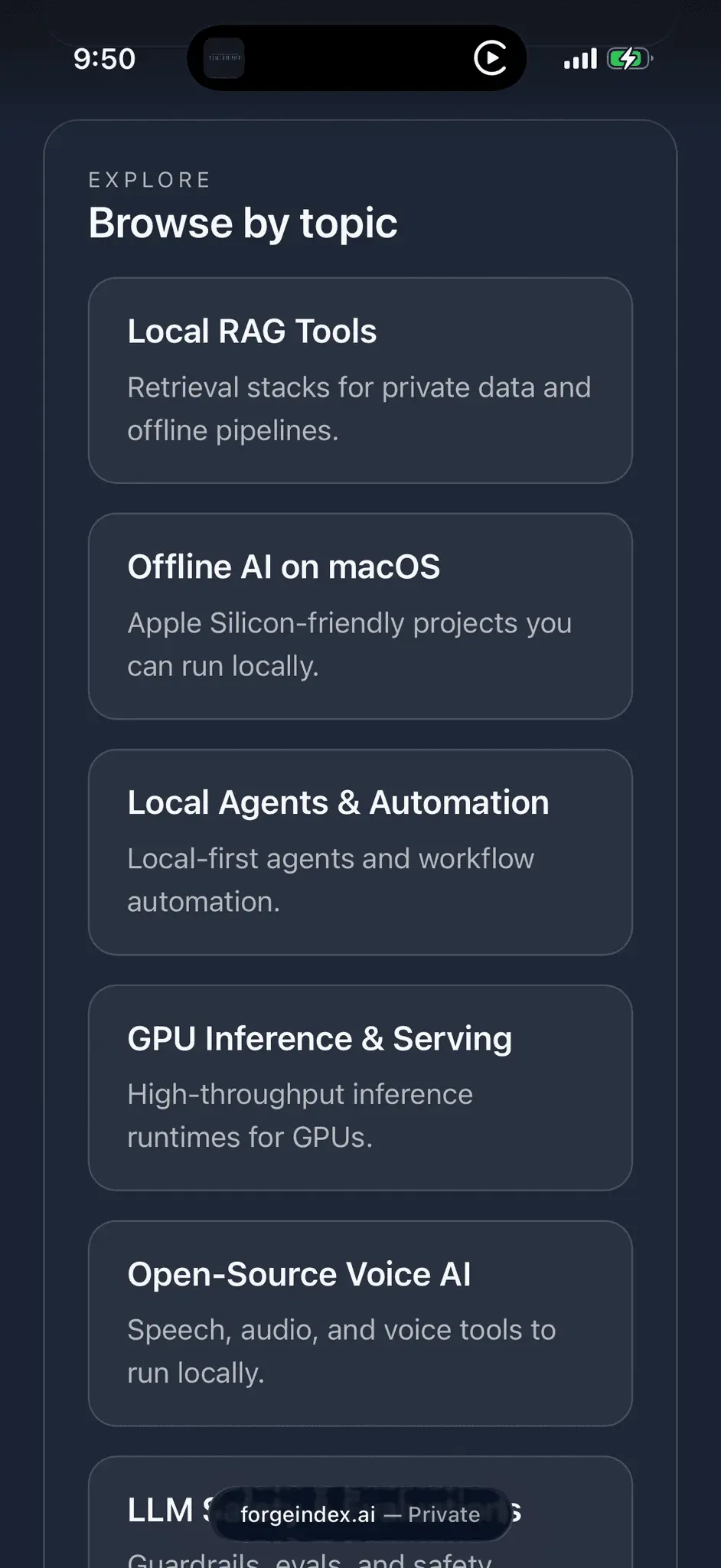 Screenshot 1 of ForgeIndex