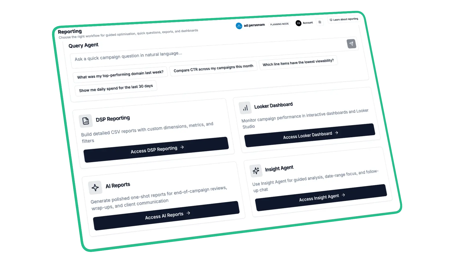 Screenshot 1 of ad:personam Self Serve DSP