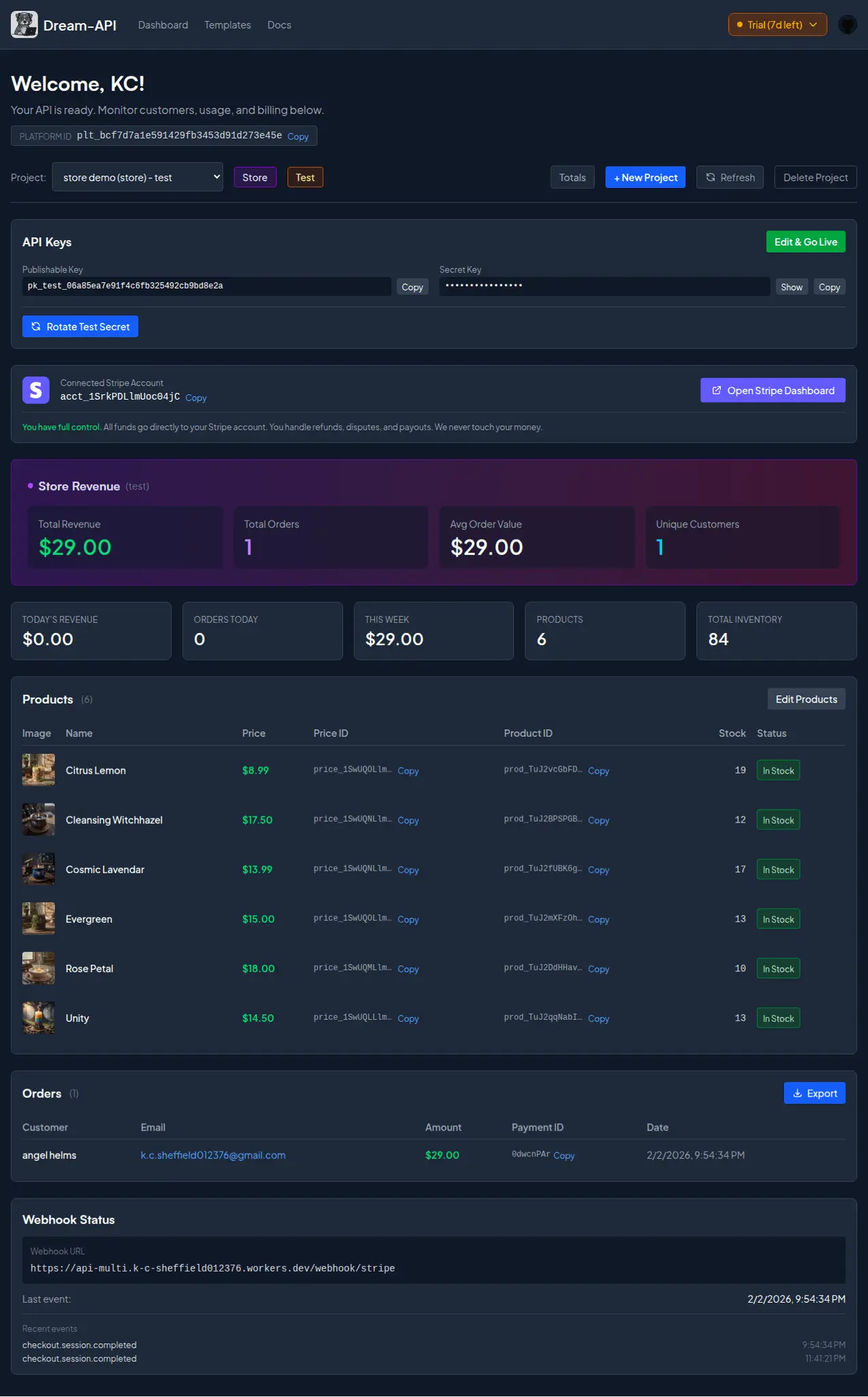 Screenshot 1 of Dream API