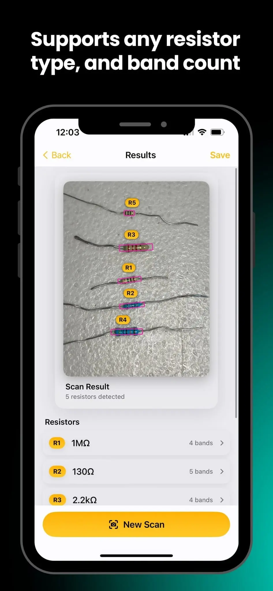 Screenshot 3 of AI Resistor Scanner