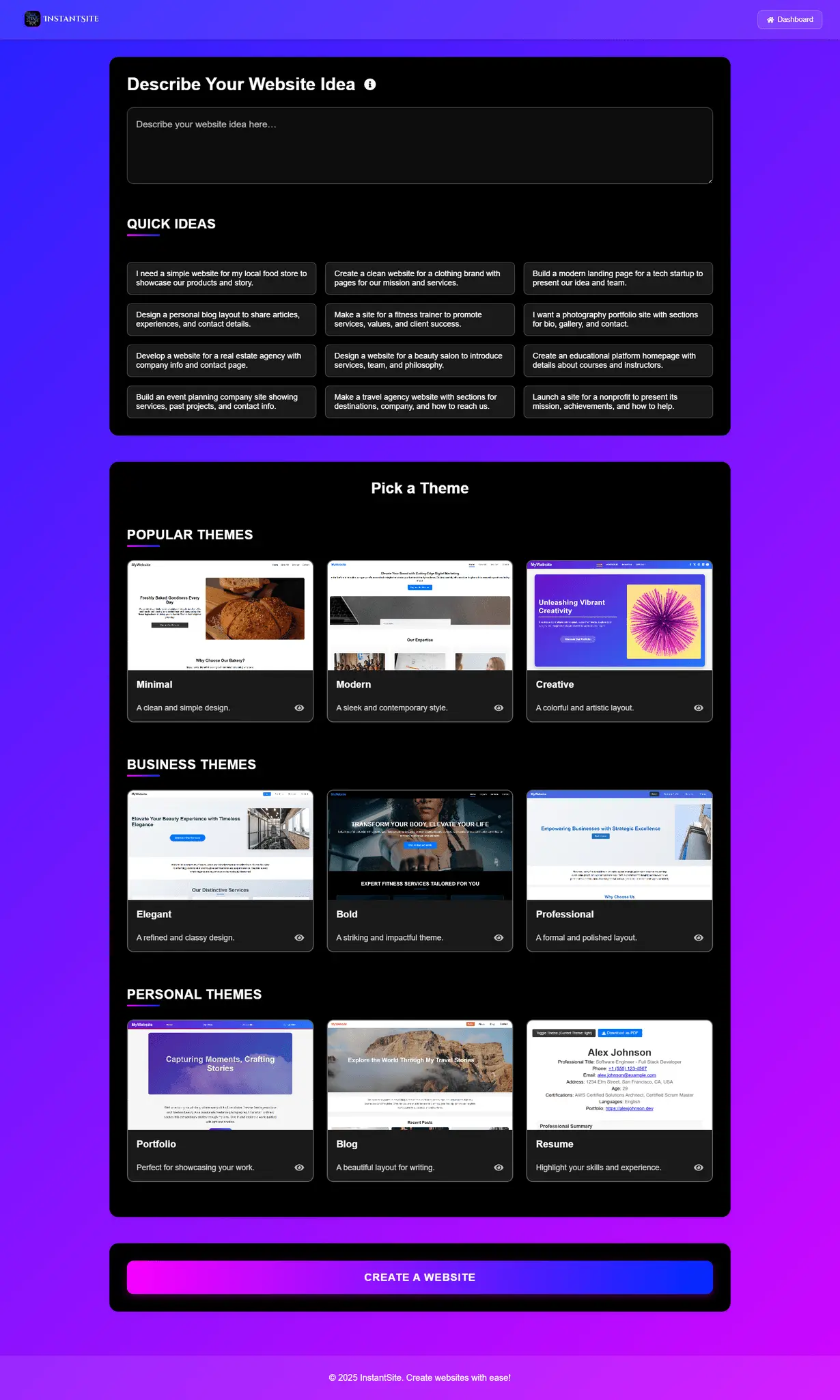 Screenshot 3 of Instantsite