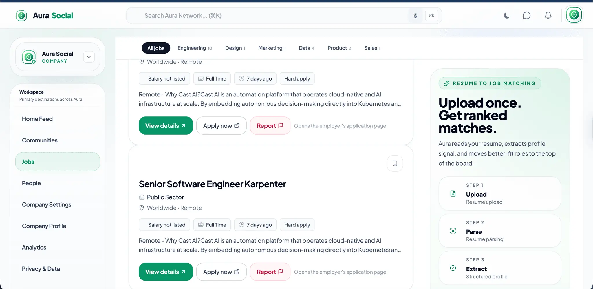 Screenshot 1 of Aura Social