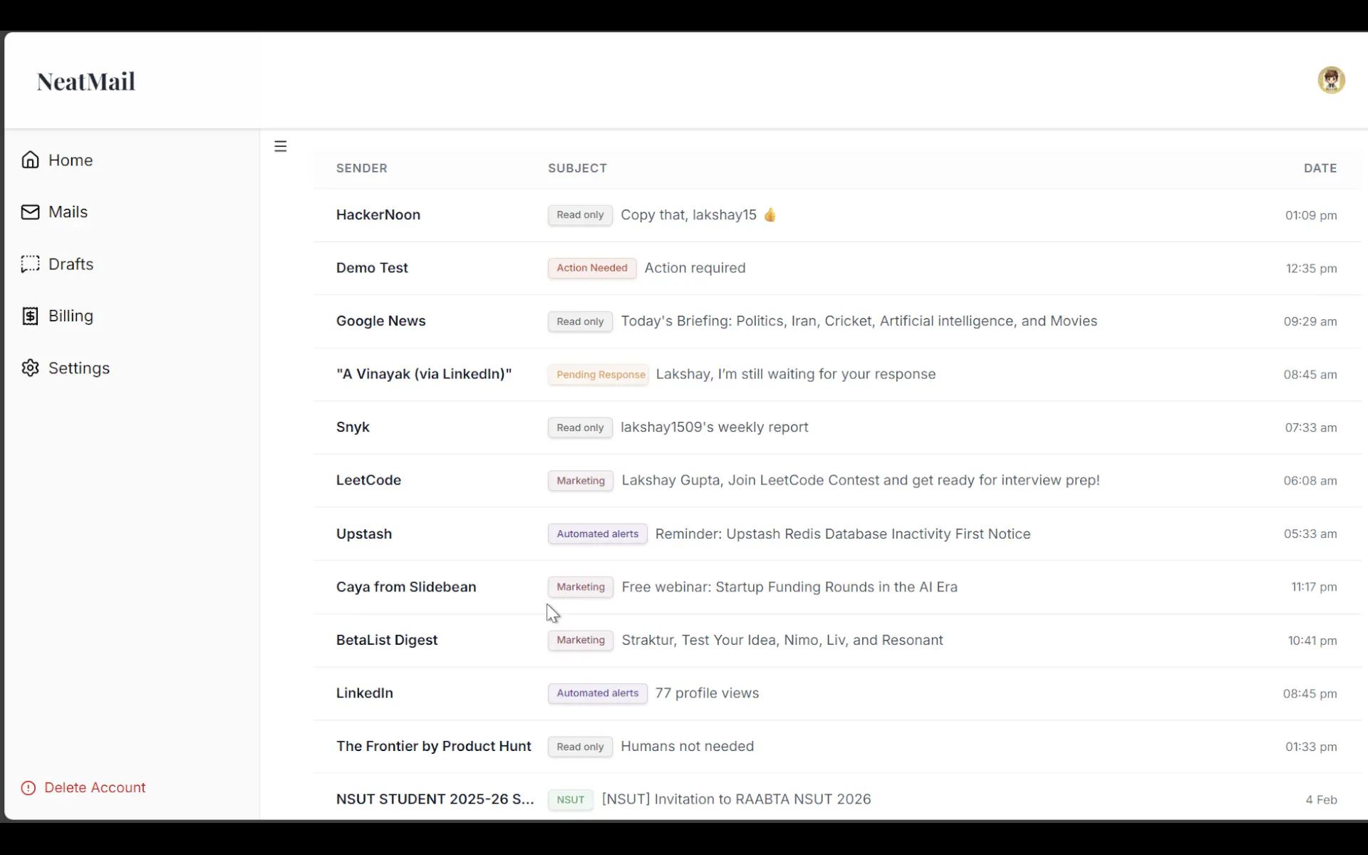 Screenshot 6 of NeatMail