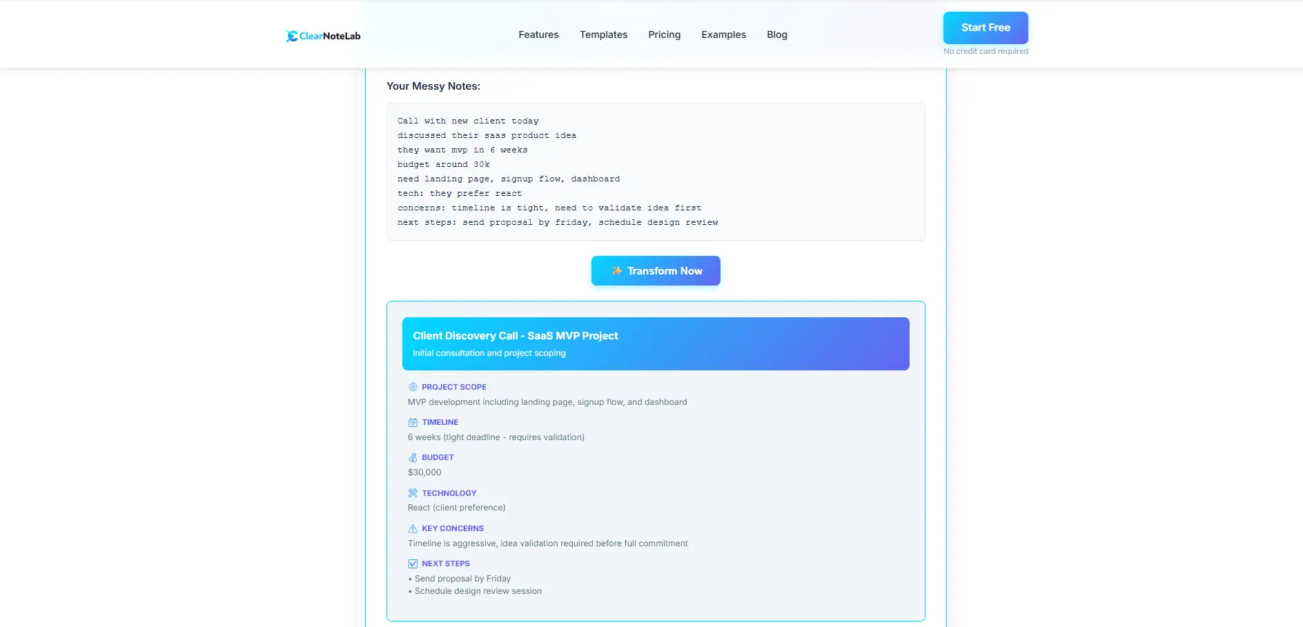 Screenshot 1 of ClearNoteLab