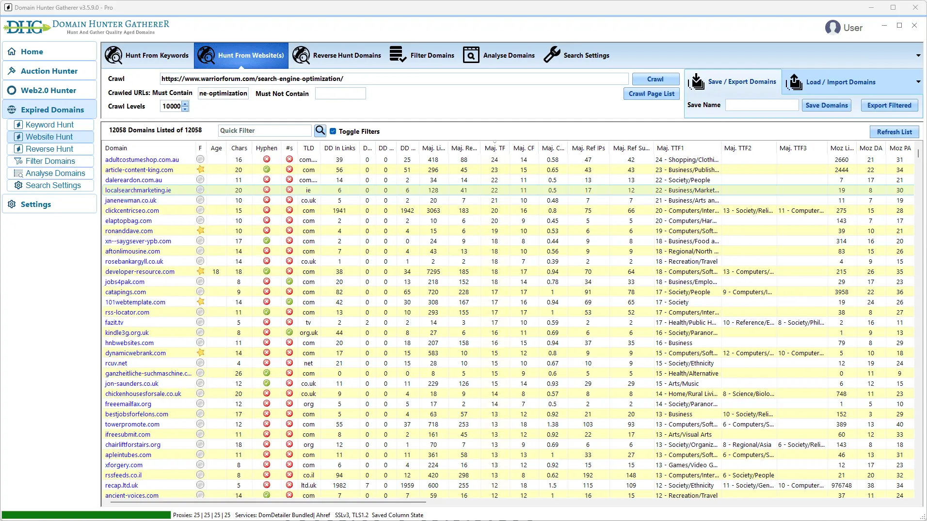 Screenshot 1 of Domain Hunter Gatherer