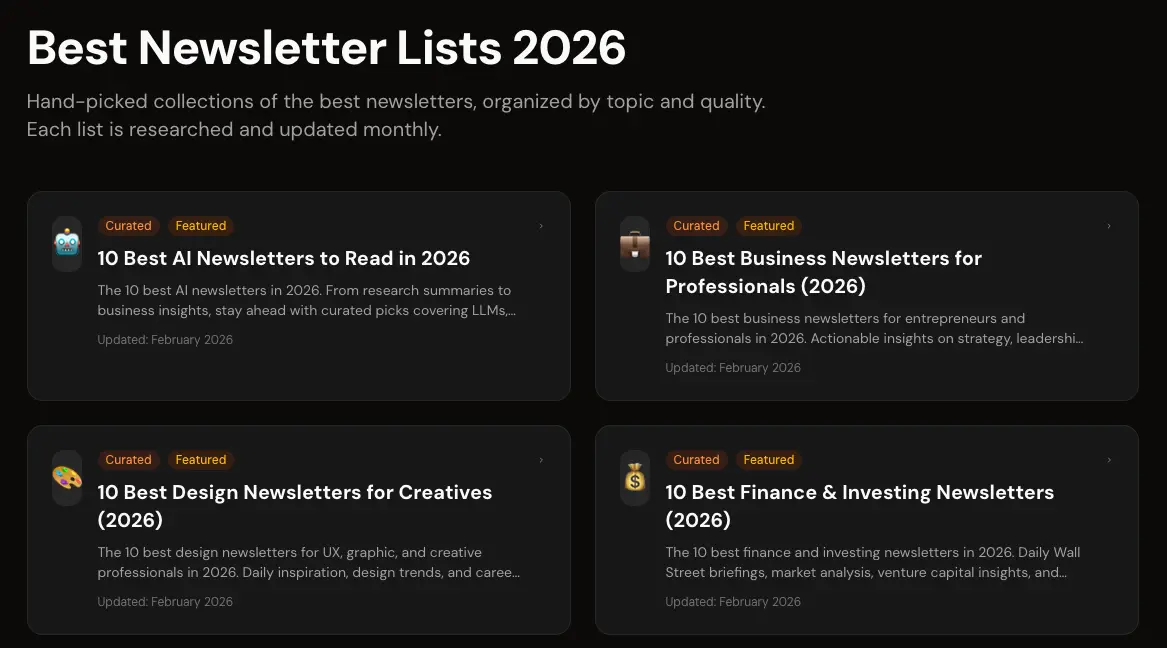 Screenshot 2 of Best Newsletters