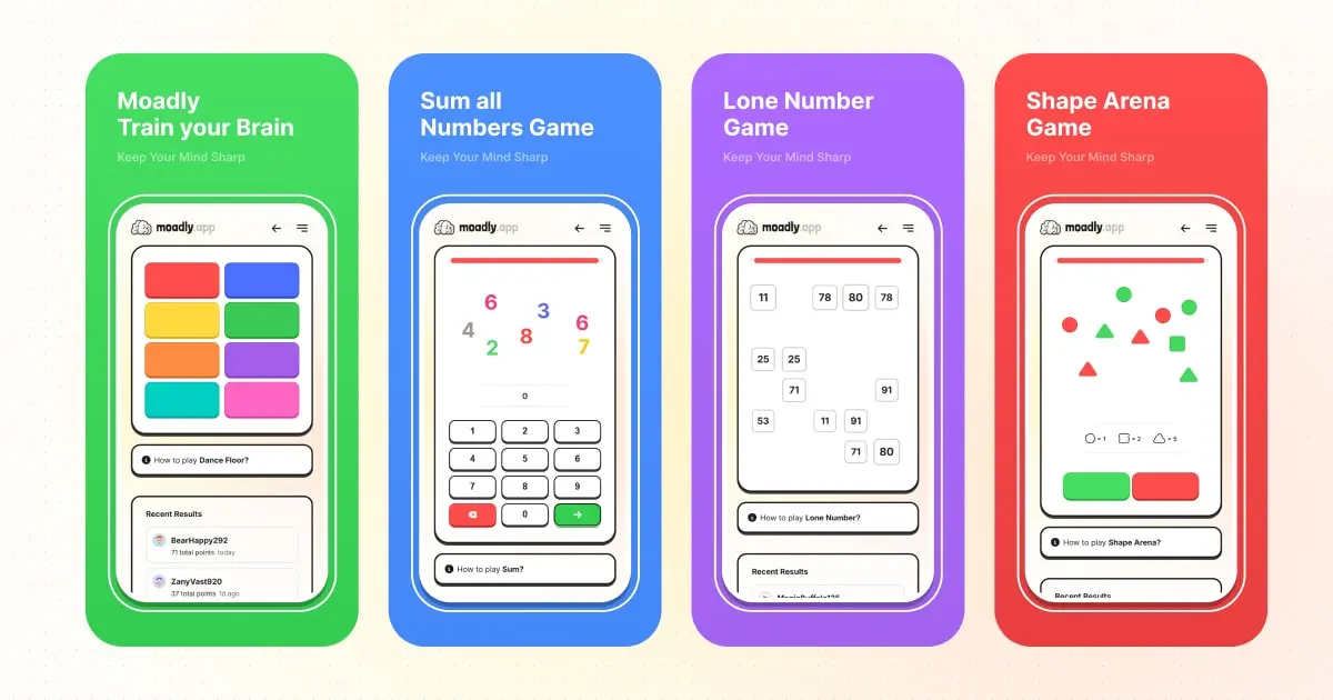 Screenshot 1 of Moadly - Memory Games