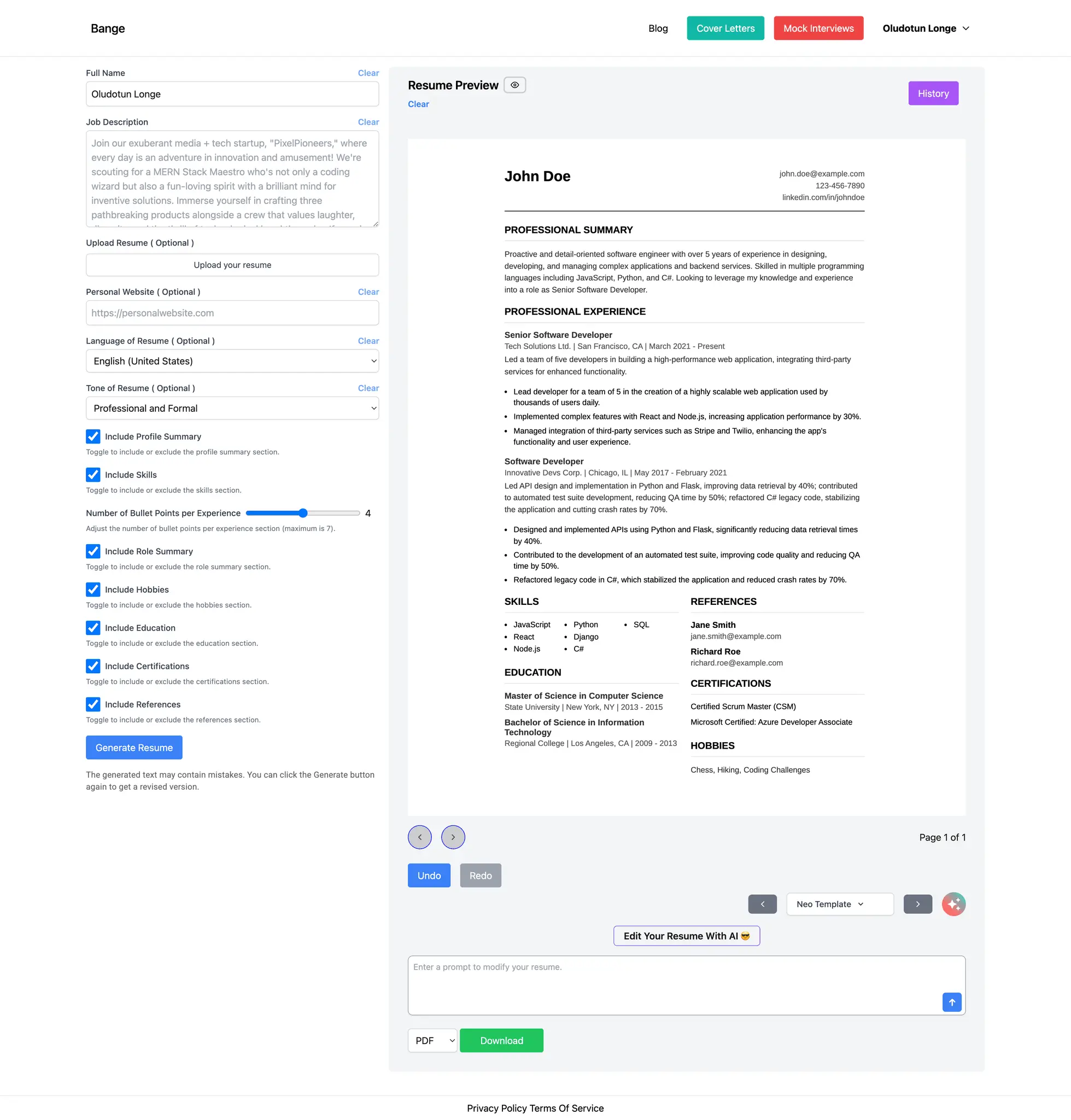 Screenshot 5 of Bange.io - Empower Your Job Applications