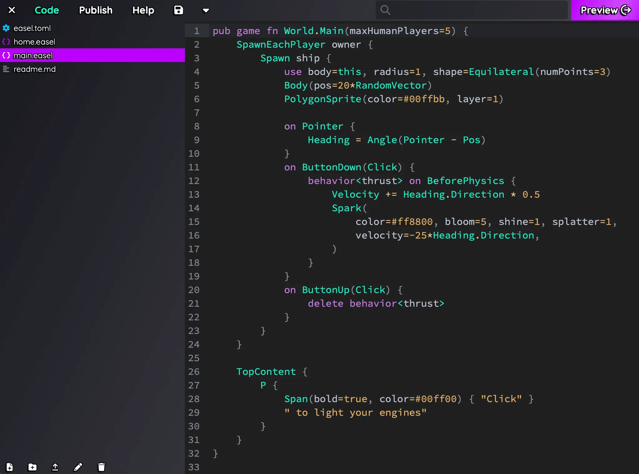 Screenshot 1 of Make Games with Easel