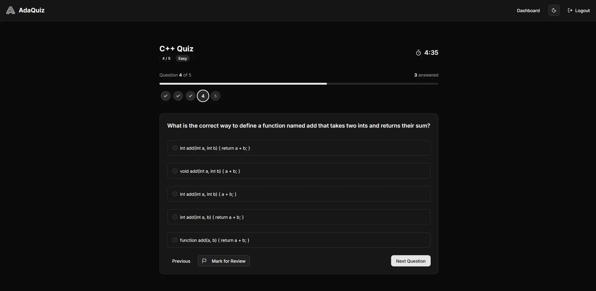 Screenshot 3 of AdaQuiz