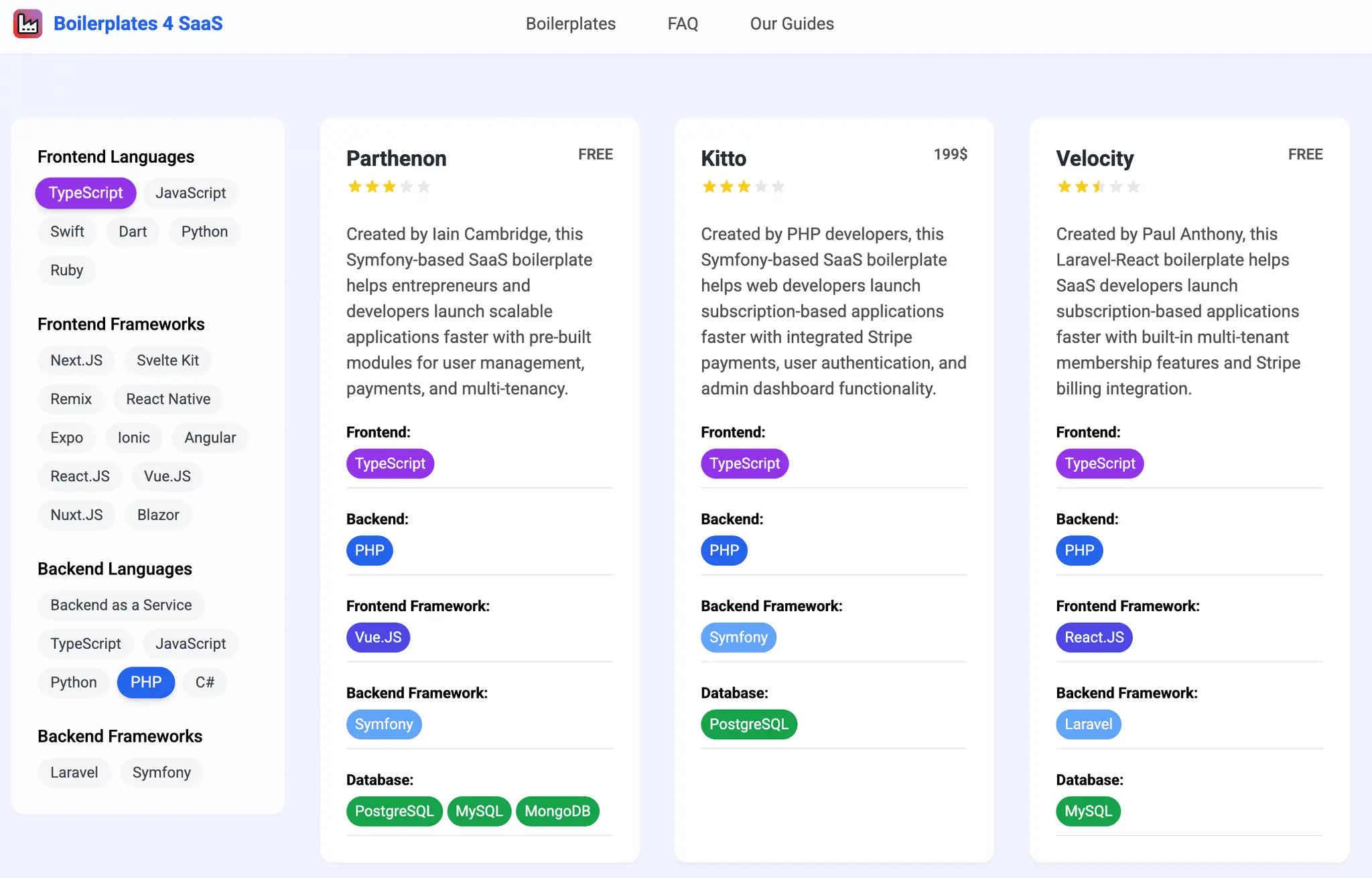 Screenshot 3 of Boilerplates 4 SaaS