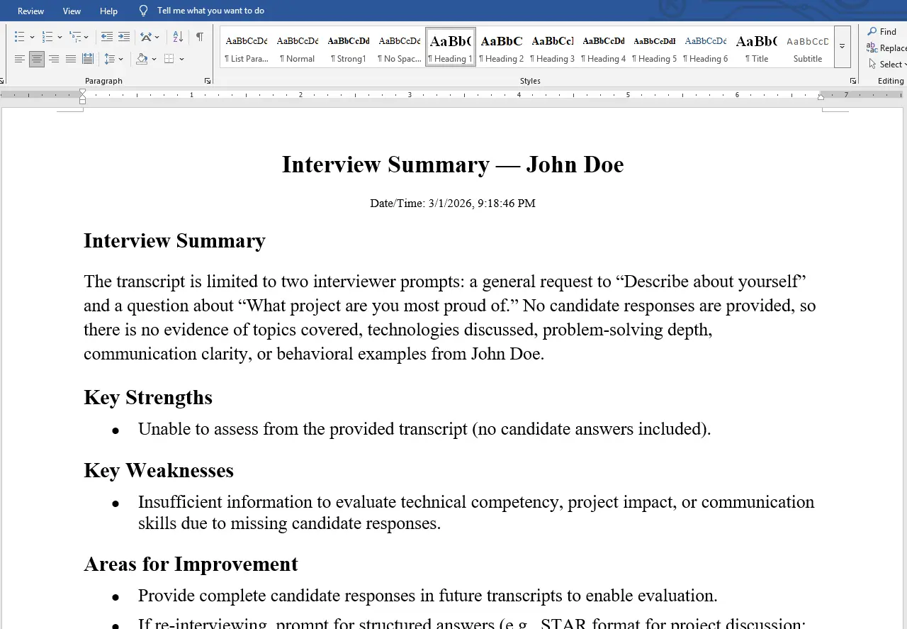 Screenshot 4 of Power Interview AI