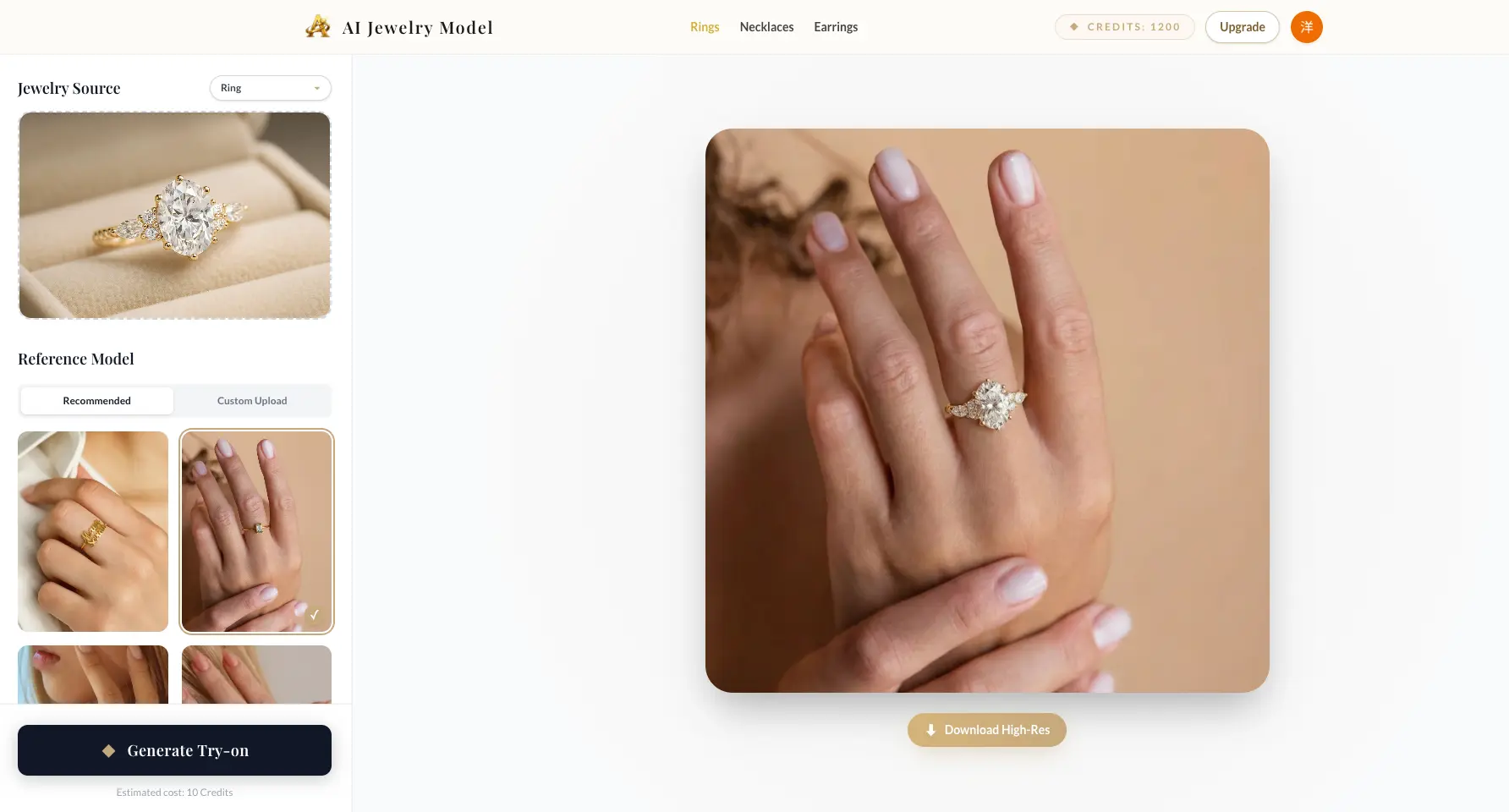 Screenshot 2 of AI Jewelry Model