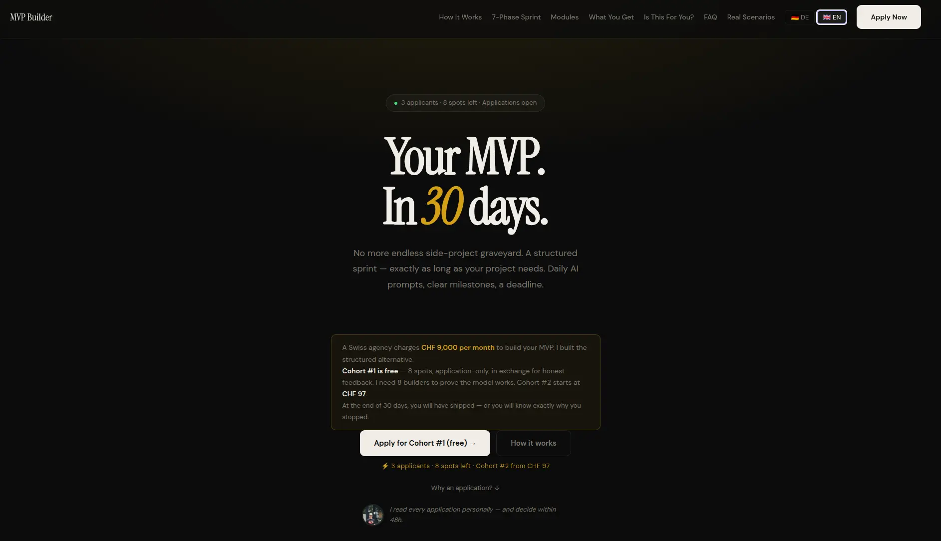 Screenshot 1 of MVP Builder