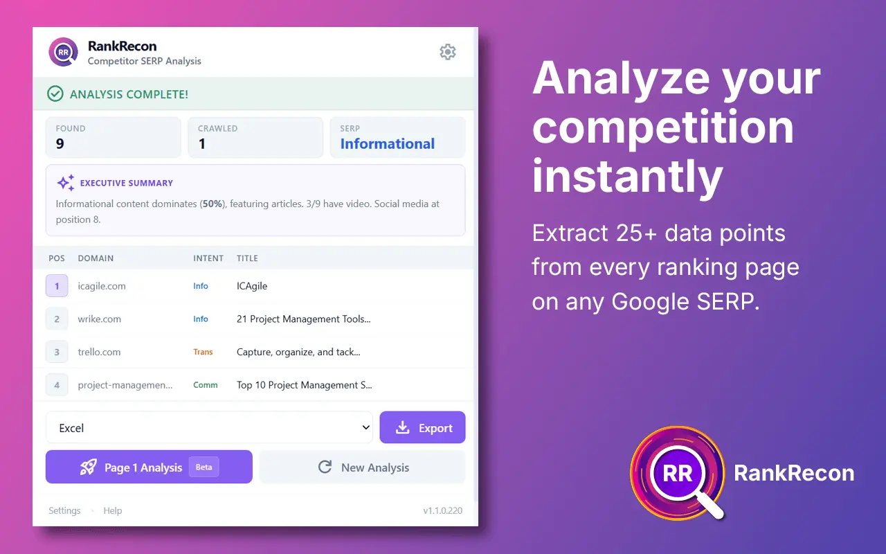 Screenshot 1 of RankRecon