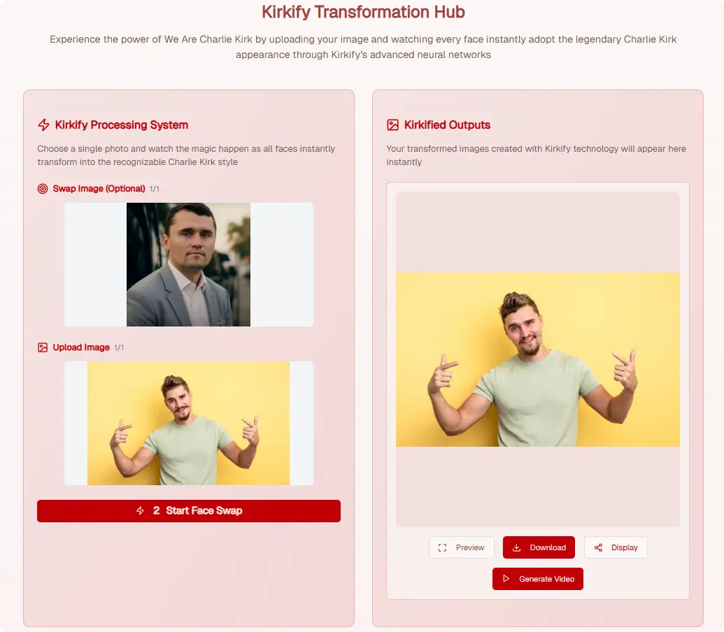 Screenshot 1 of Charlie Kirk AI