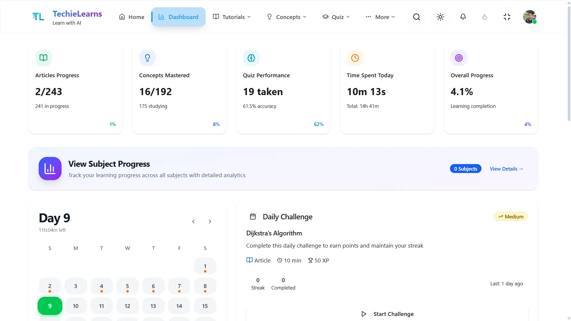 Screenshot 3 of TechieLearns — AI Learning Platform