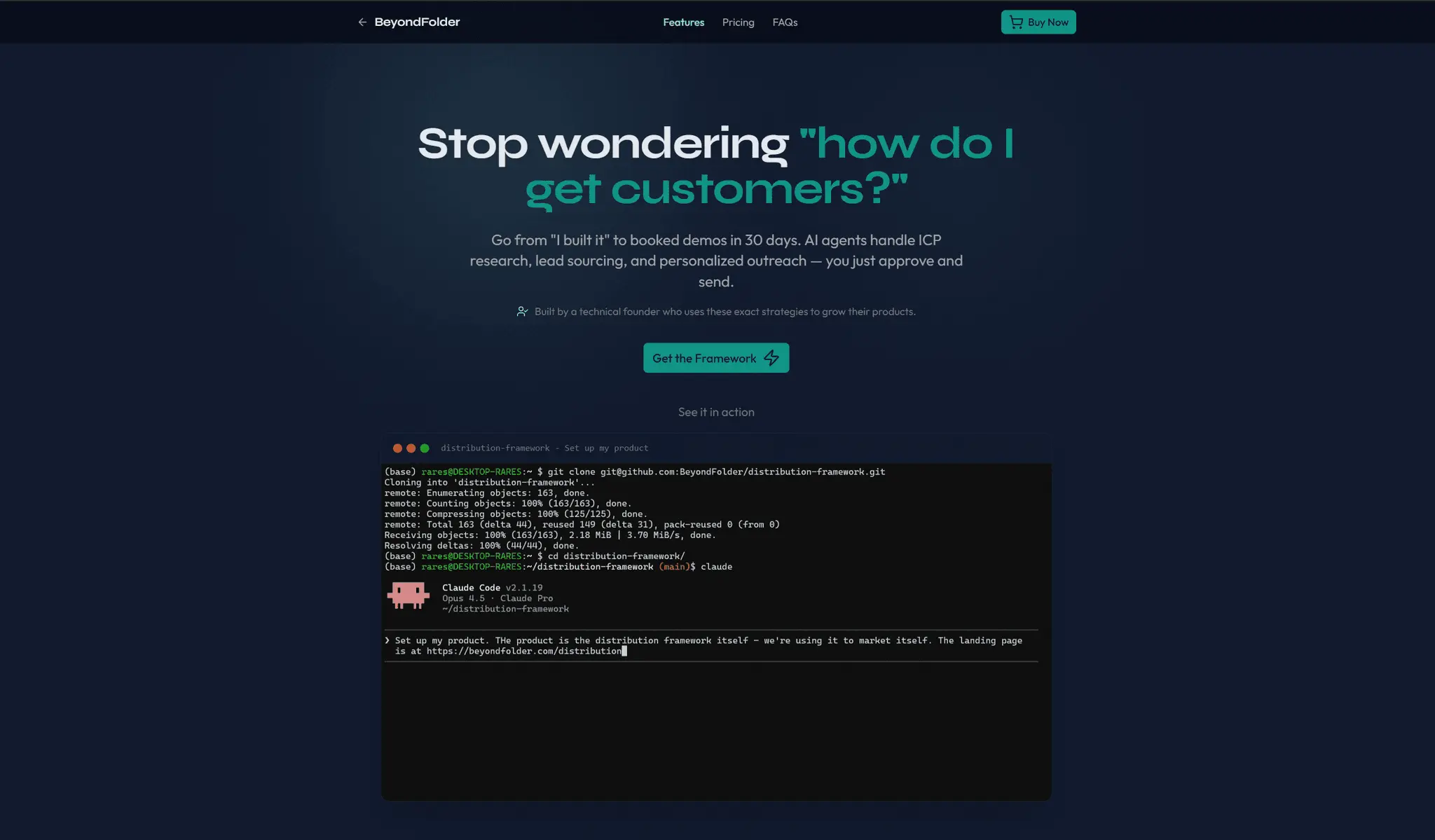 Screenshot 1 of Claude Code Distribution Framework