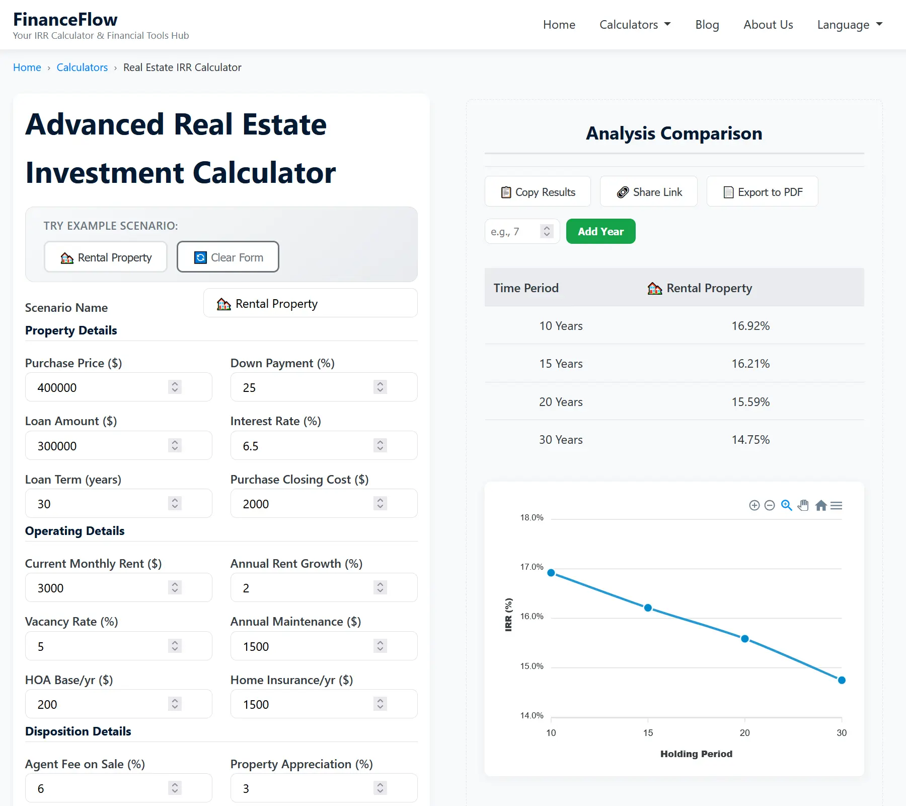 Screenshot 4 of IRR Calculator & Financial Tools Hub