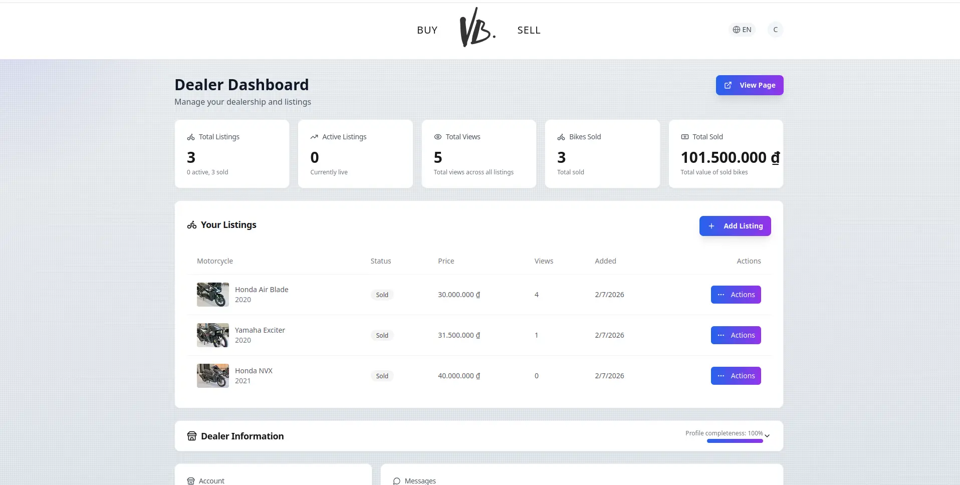 Screenshot 1 of Vietbikes