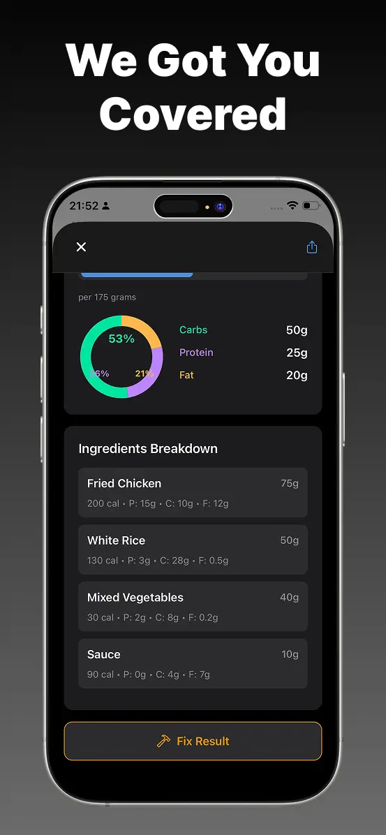 Screenshot 5 of MySixPack, calorie tracker