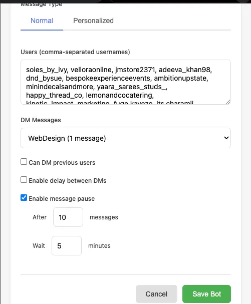 Screenshot 5 of IG DM Bot (Beta)
