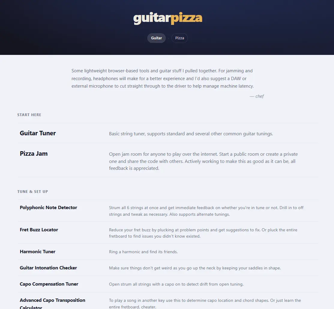 Screenshot 1 of guitar pizza