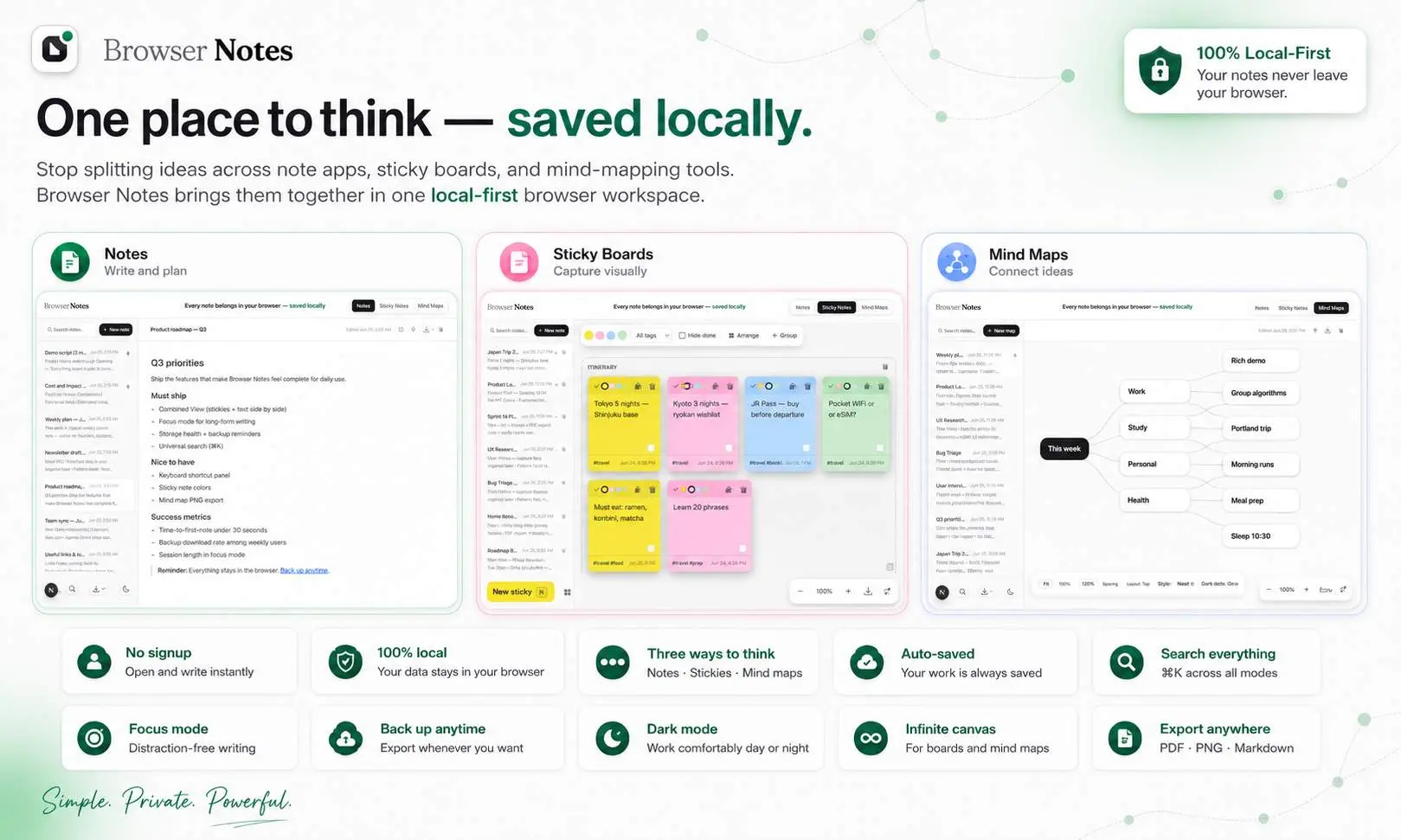 Screenshot 1 of Browser Notes