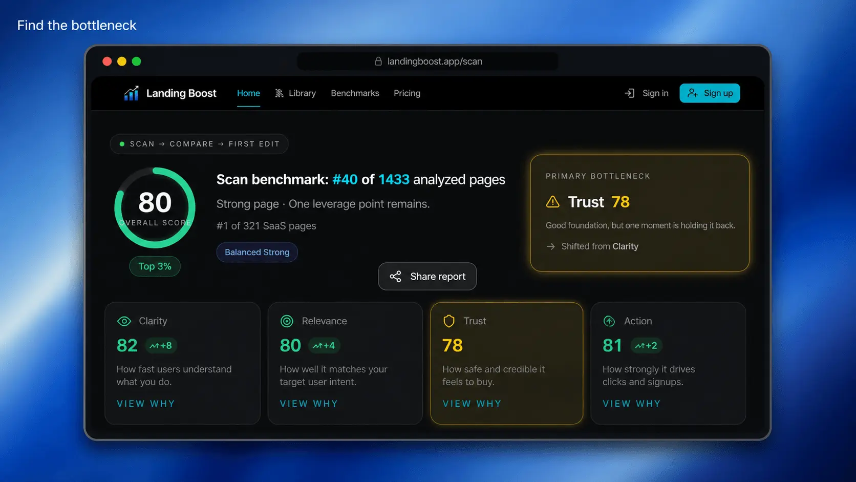 Screenshot 2 of LandingBoost