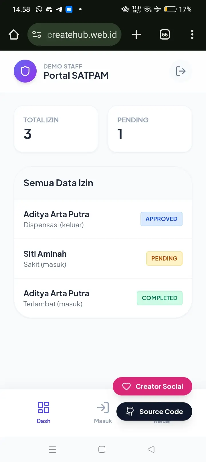 Screenshot 6 of E-Izin SMK Muhammadiyah Bandongan.