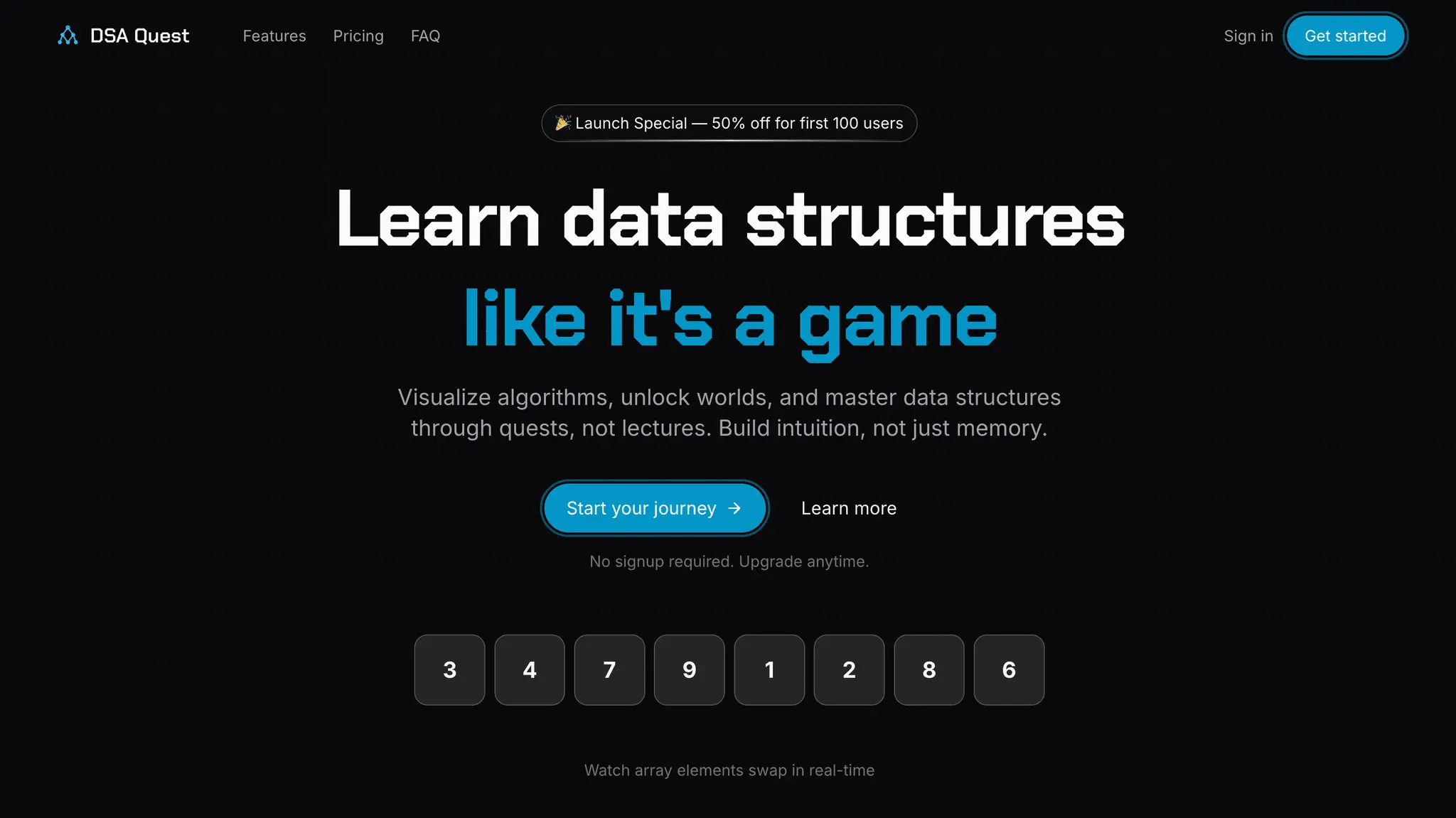 Screenshot 1 of DSA Quest