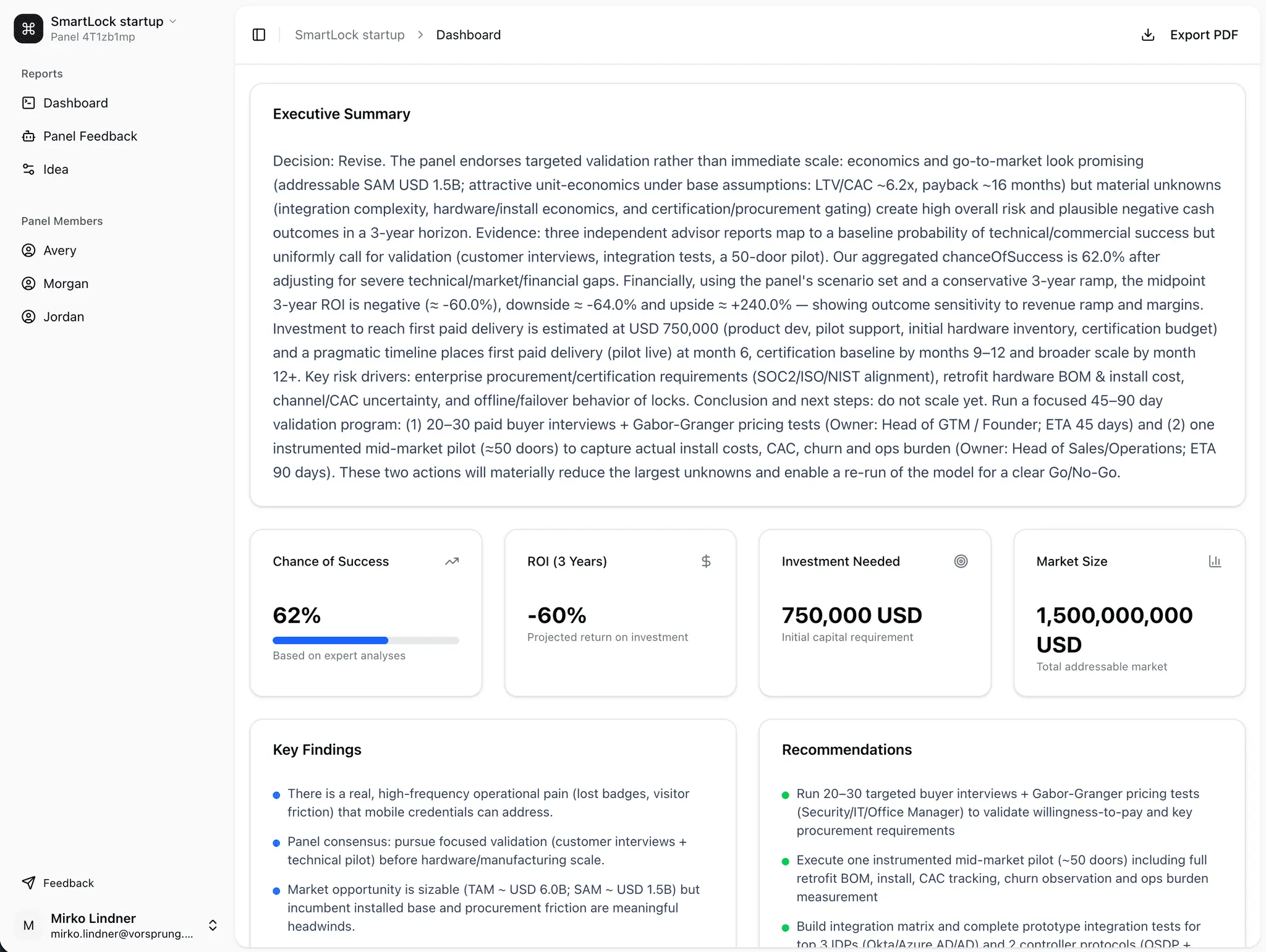 Screenshot 1 of Business/Start-up Idea Validitor