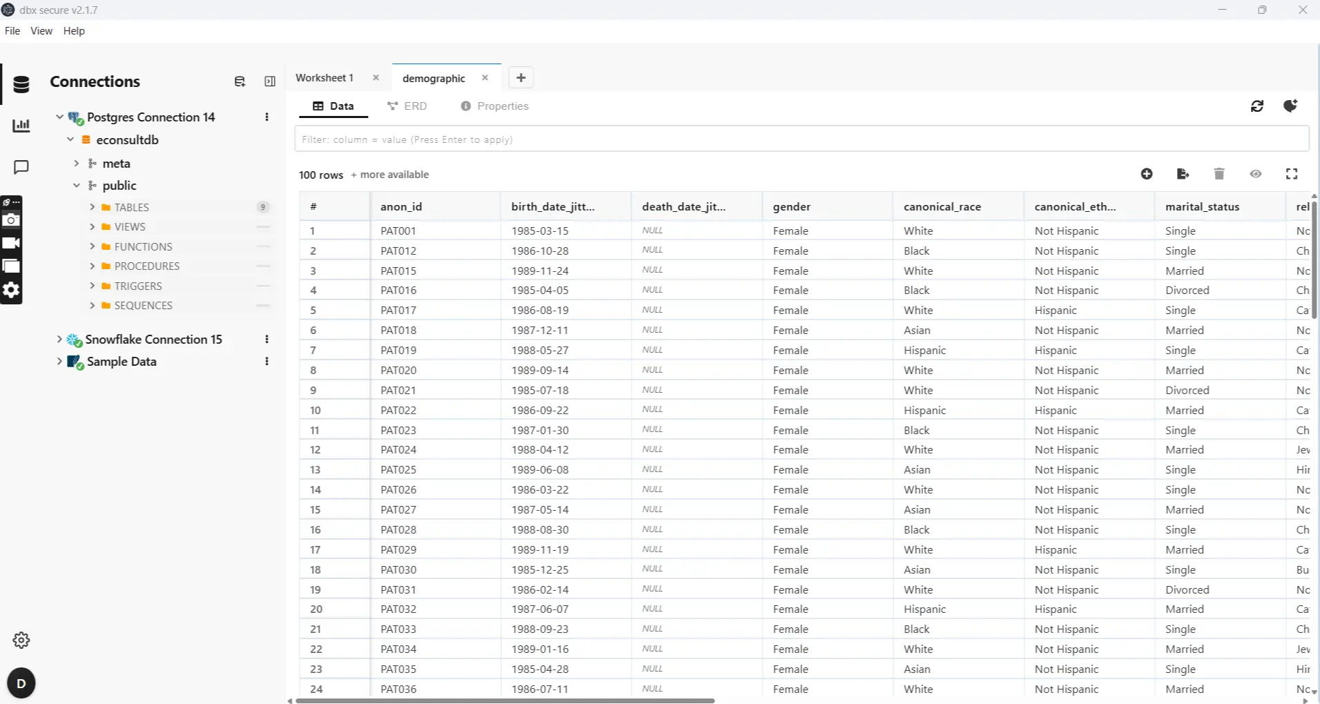 Screenshot 1 of dbx studio